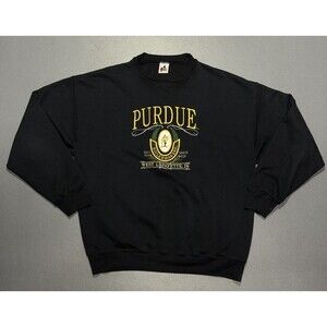 VTG Purdue Boilermakers Sweatshirt Men XL NCAA Crewneck Midwest Embroidery USA